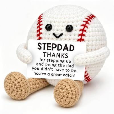 Step Dad Birthday Gifts for Step Bonus Dad Fall Decor Christmas | Handmade Baseball Gift Decoration for Home Desk Unique Birthday I Love You for Papa Bonus-Dads Gift Idea for Men