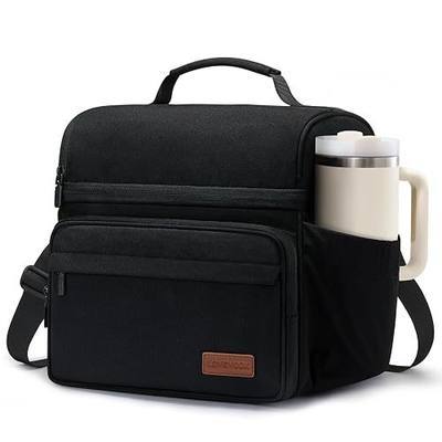 LOVEVOOK Lunch Bag for Men Women, Insulated Lunch Box, Large Cooler Lunbox | 15L Waterproof Leakproof Bag with Large Cup Holder for Travel Work Beach Uni Camping Picnic, Durable Tote for Adult Gift