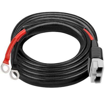 XRDS -RF 8AWG Battery Quick Connect Cable 20 FT, 50 Amp Anderson-Style Connector to O-Ring Terminal, for Solar, RV, EV, and Backup Power Systems