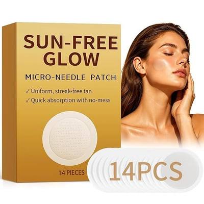14PCS Tanning Patches, Easy-to-Stick & Go – Sun Free Glow Micro-Tip Patches Self Tanner, Tanning Microdarts Patch for All Skin & Types, Unisex for Natural Tan, No Sun, No Mess, Streak-Free