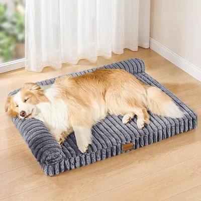 Orthopedic Calming Large Dog Bed Pet Sofa Bed 36''X24'' Grey | 2-Sided Pet Couch Large Sized Dog, Soft Egg-Crate Foam Dog Mat, Waterproof Removable Washable Cover, Nonskid Bottom Cat Bed