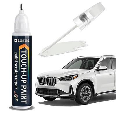 Mineral White(A96) Touch Up Paint Pen for BMW 2-in-1 Quick & Easy Car Scratch Repair Kit Exact OEM Match for X5/X4/iX3/X3/X2/X1/5/1 Series