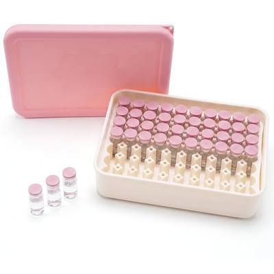 3ml Peptide Vial Storage Case, 70-Slot, Pink, Case Only