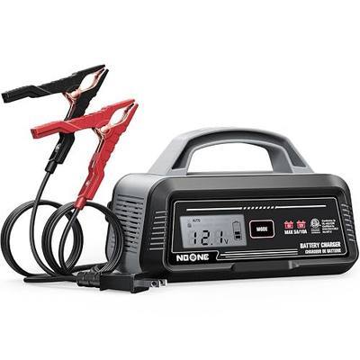 NOONE 5A/10A Smart Battery Charger - 6V/12V Fully Automatic Maintainer | with Winter Mode, Auto Repair and Overheat Protection - Car Trickle Charger for AGM, Gel, Deep Cycle & LiFePO4 Batteries