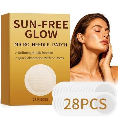 28PCS Tanning Patches, Easy-to-Stick & Go – Sun Free Glow Micro-Tip Patches Self Tanner, Tanning Microdarts Patch for All Skin & Types, Unisex for Natural Tan, No Sun, No Mess, Streak-Free