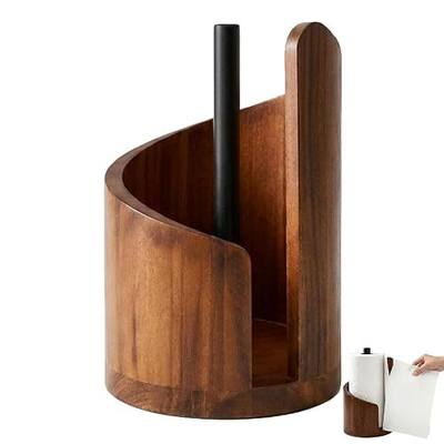 Wooden Paper Towel Holder, for countertop Decoration, Holds Mega Roll. | Unique design,easy to tear off with just one hand,entirely handcrafted from solid wood,a perfect kitchen decoration.