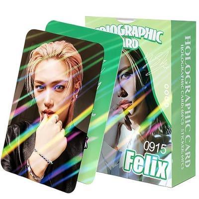 PYAJUU Stray Kids Photocards 124 PCS FELIX Photocards with 64 PCS Stickers KPOP Gift Lomo Merch for Straykids Boys and Girls Straykids Laser Photo Cards 2026 Greeting Cards