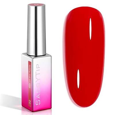 Red Gel Nail Polish, Apple Red Color Nail Polish, Hema & TPO Free 7.5ml Soak Off, Long Lasting UV LED Cured Gel Polish, Art Manicure Salon DIY at Home for Women