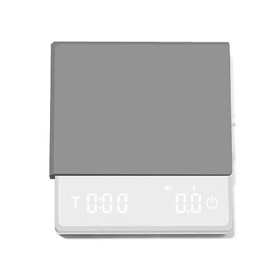 Mini Coffee Scale with Timer, Rechargeable Digital Kitchen Scale 0.1g Precision for Pour Over Espresso, Type-C Charging, Portable Coffee Weighing Scale with Backlit LCD Display (White)
