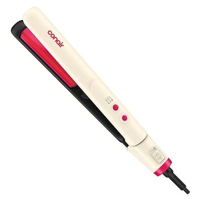 Infiniti PRO CONAIR 1" Infrared Flat Iron, Hair Straightener for Smooth, Shiny Results, Advanced Styling Hair Iron Designed to Reduce Frizz & Heat Damage, White