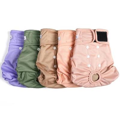 Washable Reusable Female Dog Diapers, Dog Doggie Puppy & Doggy Diapers Female,Period Panties in Heat, Pink, XXL