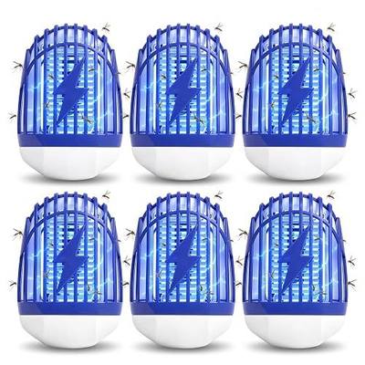 2026 Plug in Bug Zapper Indoor,Electronic Mosquitoes Killer Mosquito Zapper with Bug Lights,Fly Traps Indoor for Home, Living Room, Kitchen, Baby Room, Bedroom, Office, Flying Insect Trap (6, Blue)