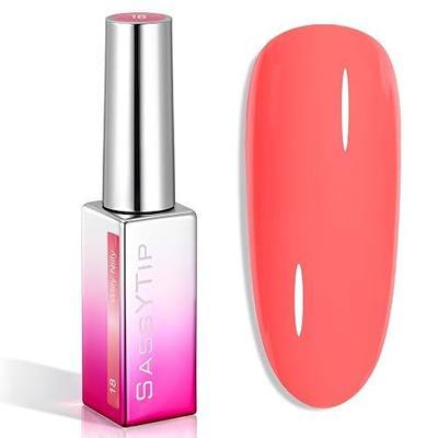 Coral Pink Gel Nail Polish, Grapefruit Pink Color Nail Polish, Hema & TPO Free 7.5ml Soak Off, Long Lasting UV LED Cured Gel Polish, Art Manicure Salon DIY at Home for Women