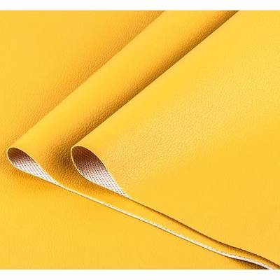 GLOREIEY Marine Vinyl Faux Leather Sheet 54"x36" Durable Fabric for Upholstery, Home Decor, and DIY Sewing Projects (Yellow, 1 Yard)