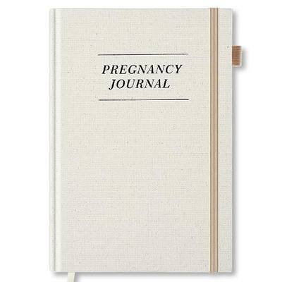 JUBTIC Pregnancy Journal, Baby Book Keepsake, Beige Linen Hardcover | 128-Page Linen Hardcover Memory Book, 9.84" x 6.69", Pregnancy Milestones, Ultrasound Photos, Baby Memories