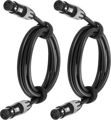 SMALL-EYE XLR Female to Female Mic Cable 25 ft 2-Pack, 3-Pin Balanced | 22AWG OFC Copper, Low Noise Audio, Reliable Connector Fit, Studio and Live Sound