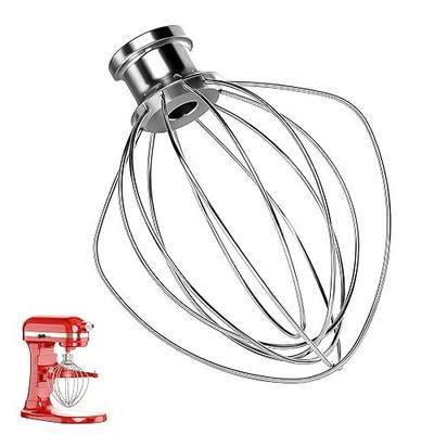 KN256WW Whisk Attachment for KitchenAid 6QT Bowl-Lift Stand Mixers | Stainless Steel 6-Wire Whisk Replacement, Fits KV25, KP26, KL26, KT26, Dishwasher Safe, Ideal for Cream, Eggs & Frosting