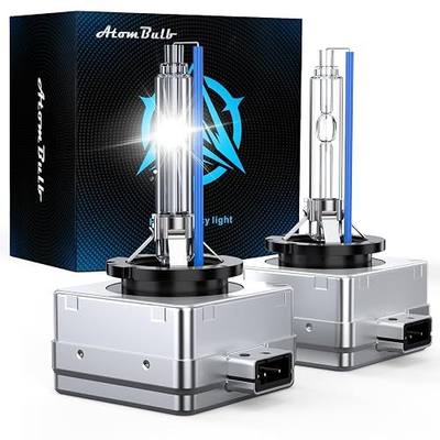 D3S HID Bulbs, 6000K Cool White, 3800LM Xenon Replacement Bulbs, 3000+ HRS Lifespan, 1:1 Beam Pattern, Plug and Play Installation Kit Only Fit for HID Assembly, 2 Pack