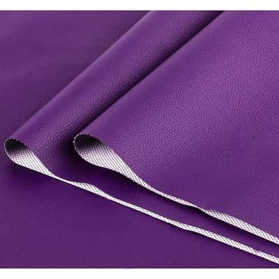 GLOREIEY Marine Vinyl Faux Leather Sheet 54"x36" Durable Fabric for Upholstery, Home Decor, and DIY Sewing Projects (Purple, 1 Yard)
