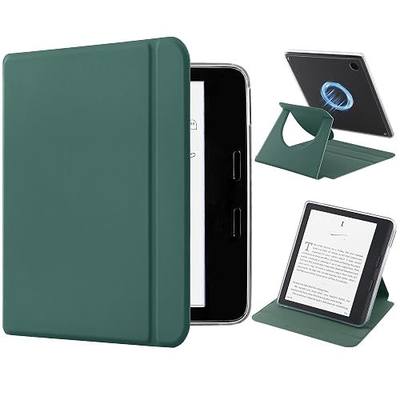 Magnetic Detachable 2-in-1 Stand Case with Anti-Slip Grooves for 7" Kobo Libra 2 (2021 Released), Slim PU Shell Case with Auto Wake/Sleep, Blackish Green