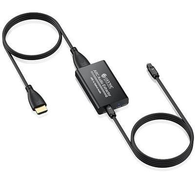 eSynic Professional 192KHZ ARC Audio Extractor-Not for HDMI & eARC Port | Easy to Setup-Support Dolby 5.1/DTS/PCM-USB Powered-for TV ARC Port to Optical Soundbar-Make Sure CEC is Enabled on your TV