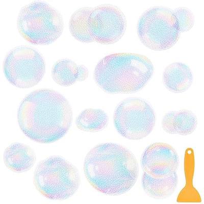 Fullhawl 15 Pcs Clear Bubble Non Slip Bathtub Stickers Clear Bubble Anti Slip Shower Stickers Shower Floor Nonslip Sticker Applique Adhesive Decals with Scraper for Bathtub Bathroom Floor