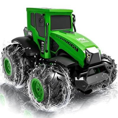 1:14 Amphibious Farmer RC Tractor IPX7 WP 4WD All Terrain Car Gift 6-14 Yrs | 1:14 Amphibious Farmer Tractor, IPX7 WP 2.4GHz RC 4WD All Terrain Off-Road Stunt Vehicle Indoor Outdoor Cars Gifts Ages 6-14