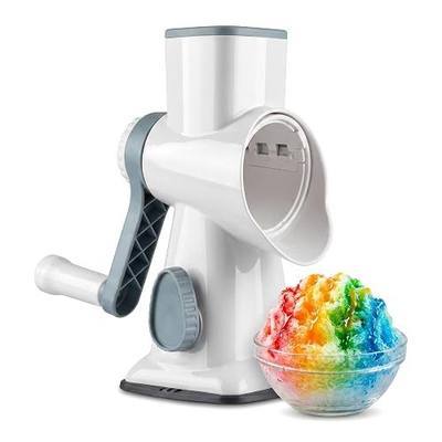 Ice Shaver, 16 Steel Blades, Suction Base for Home (white)