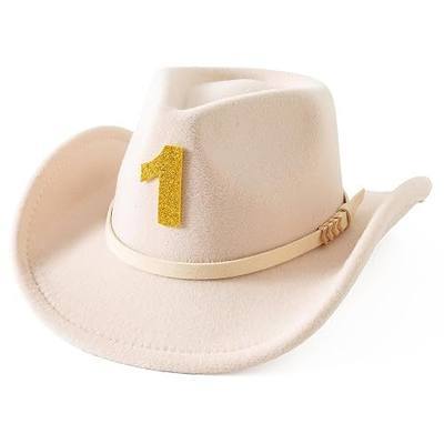 Jastore Baby Boys Girls Toddler Cowboy Hat 1st 2nd 3rd 4th Birthday Hat First Rodeo Cowgirl Hat Birthday Party Western Hat