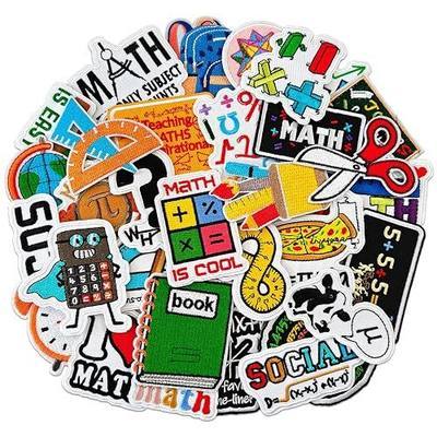 32 Pcs Back to School Iron on Patches, Teacher Embroidered Sew on Applique DIY Crafts for Clothing Hats Backpacks Jeans