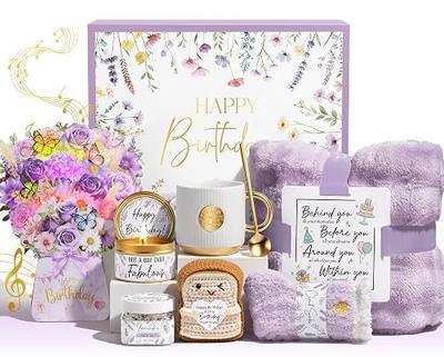 Birthday Gifts Basket for Women Her, Happy Birthday Gift Box for Mom Sister | Birthday Gifts Set w/ 3D Pop-up Musical Birthday Card, Unique Best Friend Daughter Grandma Girlfriend Wife Birthday Gift Idea