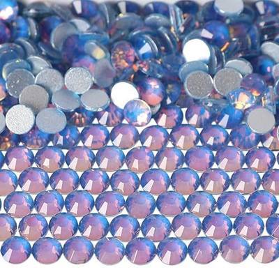 Flatback Glass Crystal Rhinestones Rounds Gems for Bedazzling Nails Art Crafts Decorations Clothes Shoes(SS6 1440pcs, Opalite Cobalt)