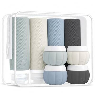 Redfly 13-Piece Travel Bottles for Toiletries, TSA Approved Leak-Proof Silicone Travel Size Containers, BPA-Free Refillable Travel Essentials for Shampoo, Lotion, Conditioner with Toiletry Bag
