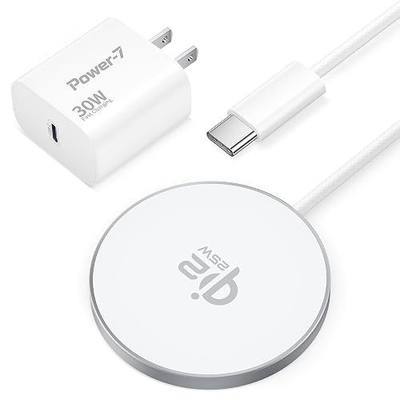 for MagSafe Charger,25W Qi2 6FT Magnetic Wireless Charger Fast Charging Pad | for iPhone 17 16 15 14 13 12 Pro Max, with 30W USB-C Adapter,Strong Magnet,Aluminum Alloy,Portable,Travel,Office,Bedside,Home