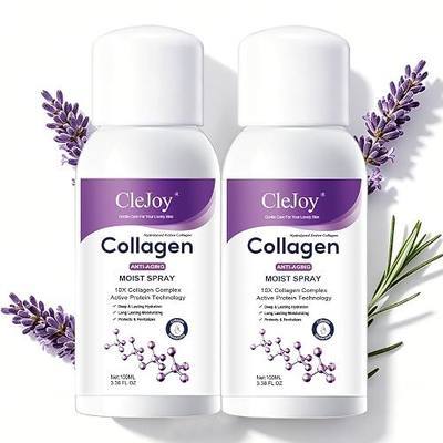 2pcs Firming Collagen Spray, Collagen Body and Face Serum Lotion, Plumping and Firming Care Set for Face and Body, Daily Hydration for All Skin Types