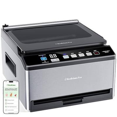 DualCore CVS101 Large Chamber Vacuum Sealer for Wet Foods, Dual Work Areas & Extra-Wide Bag Clamp, Meats & Marinades, 230W Dual-Core Dry Pump x4, 11.8-inch Max Bag Width Packing Machine for Home Use
