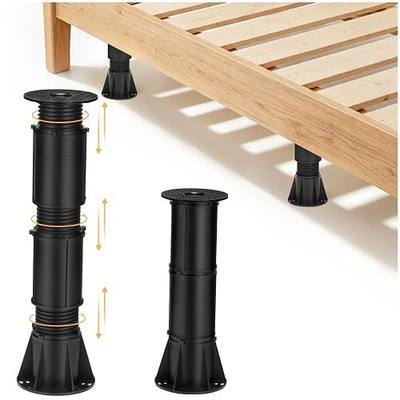 2 Pcs 6-15.5'' Adjustable Bed Support Legs Heavy Duty Bed Legs Replacement | Adjustable bed support legs, heavy duty reinforcement replacement parts, sturdy bed supports stop sagging, easy to install