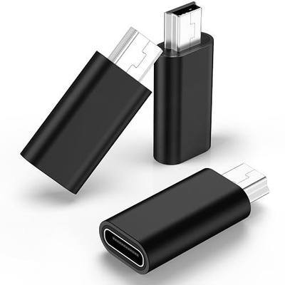 Vanjua 3 Pack USB C to Mini USB Adapter, Type C Female to Mini USB 2.0 Male Convert Connector Support Charge & Data Sync Compatible GoPro Hero 3+, MP3 Players, Dash Cam, Digital Camera, Receiver