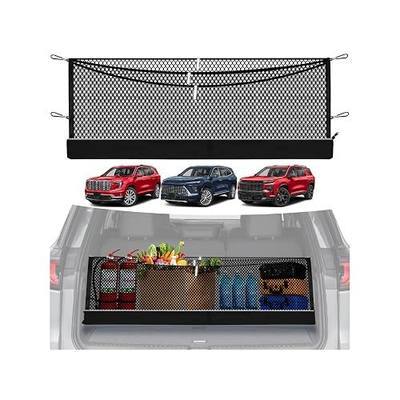 3-Layer Cargo Net for GMC Acadia/Buick Enclave/Chevrolet Traverse 2024-2026, Multi-Zone Trunk Storage Net with Zippered Bottom Bag, Heavy-Duty Cargo Organizer Netting for Camping, Travel & Daily Use