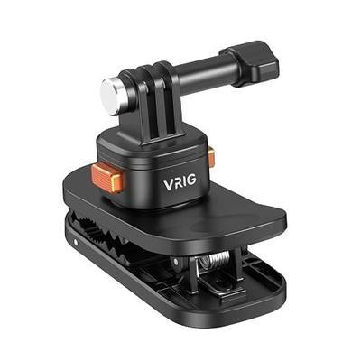 VRIG Magnetic Backpack Mount for Action Camera, Backpack Quick Clip Mount | ClawMini Quick-release Adapter, 360 Backpack Shoulder Strap Clamp Mount for Go Pro, Insta 360 Ace Pro 2, DJI Action 6/ 5 Pro