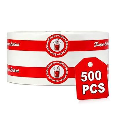 500 PCS 1 x 9 Inch Tamper Evident Void Seal Stickers for Food Delivery, Tamper Proof Security Labels for Takeout Containers, Restaurant Packaging Bags & Boxes