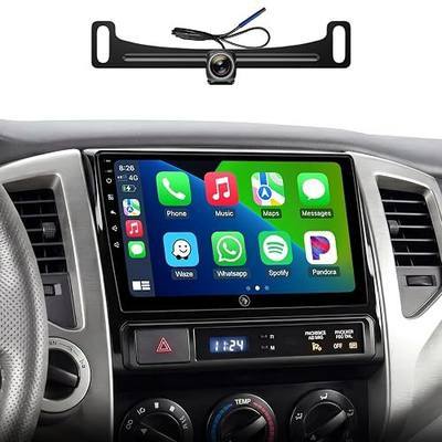 9 inch Car Stereo Dash Kit Replacement for Toyota Tacoma Radio Upgrade 2005-2011, Linux Touch Screen Head Unit w/Wired Wireless CarPlay Andriod Auto Navigation FM/AM