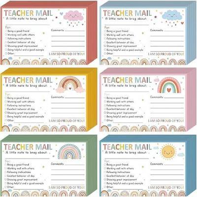 60 Pack Teacher Mail Notes to Parents, Boho Happy Mail Cards | Encourage students, celebrate achievements, and strengthen parent communication with thoughtful handwritten notes.
