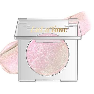 Chameleon Light Pink Duochrome Eyeshadow, Color Shifting Iridescent Metallic Glitter Eyeshadow Palette, Half Magic Holographic Cream to Powder Eye Brightener Shimmer Inner Corner Makeup 01