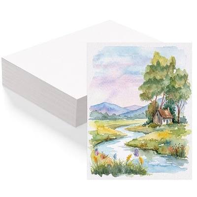 110 Sheets Watercolor Paper 5 x 7 Inch, 160 GSM Cold Press, White | for Invitations, Cards, Crafts; Textured Surface for Watercolor, Gouache, Pencil, and Marker