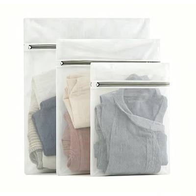 Laundry Bag Mesh Laundry Bags, Reusable Fine Mesh Washing Bag for Delicates Lingerie Bra Socks Clothes, Durable Zipper Wash Bags 3Pcs (Small, Medium, Large) for Home Travel Laundry Machine Use