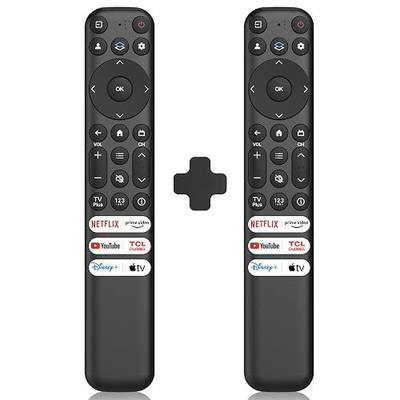 2 Pack Replacement for TCL Google TV Remote Control, RC813 Compatible with TCL QM8 / QM7 / S5 / S4 / S3 / Q7 / Q6 / Q5 4K UHD HDR LED QLED QD-Mini LED Full-HD Smart TVs (No Voice Function)