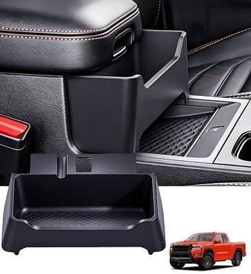 Center Console Organizer Armrest Hanging Basket Storage Box for Nissan Frontier 2026 2025 2024 2023 2022, Interior Accessories Armrest Insert Tray for 2022-2026 Frontier, Black