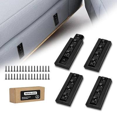 XEENLORA Sectional Couch Connectors 4 Pack, Interlocking Couch Connector Brackets, Heavy Duty Sofa Connectors for Sectionals, Keep Sectional from Sliding Apart
