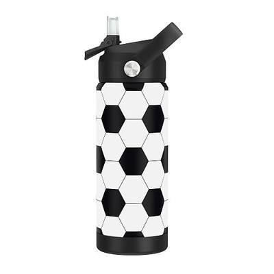 Soccer Water Bottle for Boys 18oz Sport Insulated Stainless Steel Tumbler Cup Soccer Accessories Stuff Gear Gifts For 6-8 8-12 12-14 Player